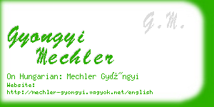 gyongyi mechler business card